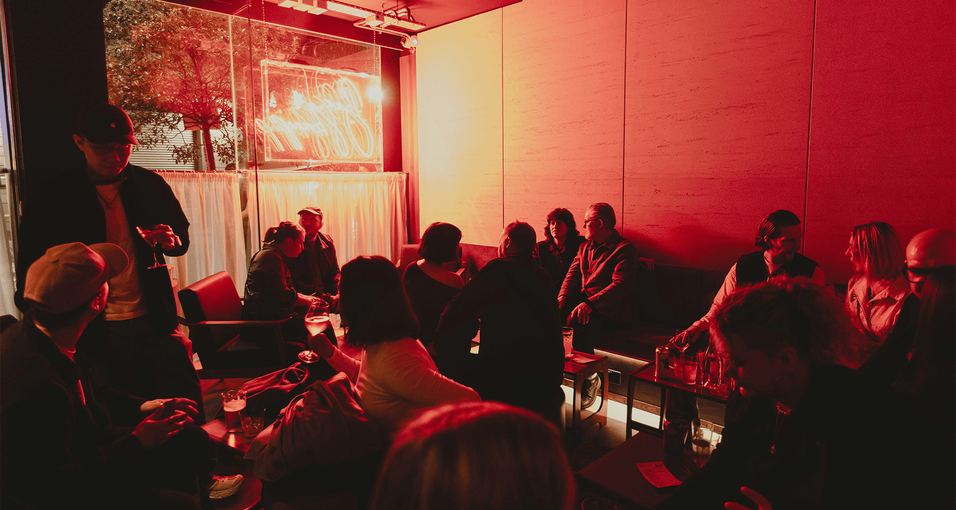 Bar Shrimp uses laser-etched acoustic panels to balance music and conversation