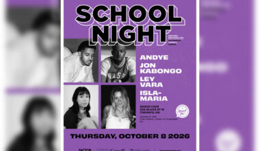 School Night Toronto Featuring Emerging Artists Relaunches Free Monthly Showcase At New Home on October 8