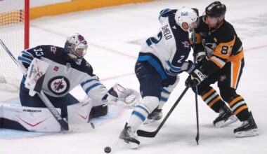 Jets score three third-period goals to defeat Penguins