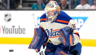 Oilers starting Jarry vs. Maple Leafs, Levi not available