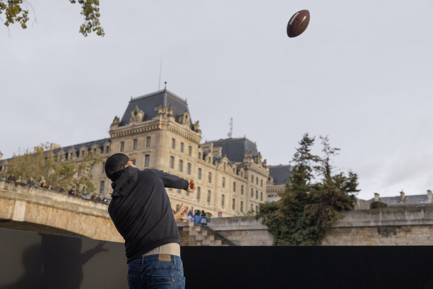 With little unrest in sight, NFL fans turn Paris into a tailgate