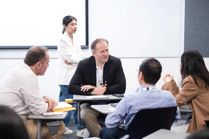 Participants took part in a group discussion at the Vietnam Wellbeing & Safeguarding Summit 2026. Photo courtesy of RMIT