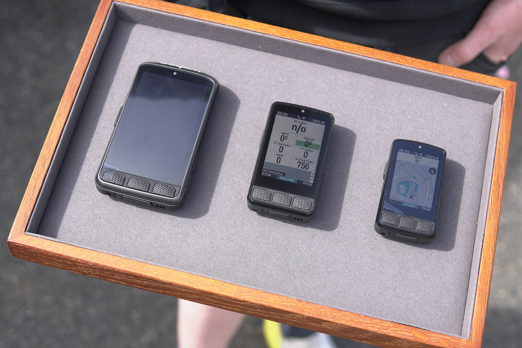 Wahoo Elemnt Roam Bolt v3 trackr radar at sea otter classic 2025-12