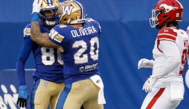 Winnipeg Blue Bombers help their playoff fortunes with win over Calgary Stampeders