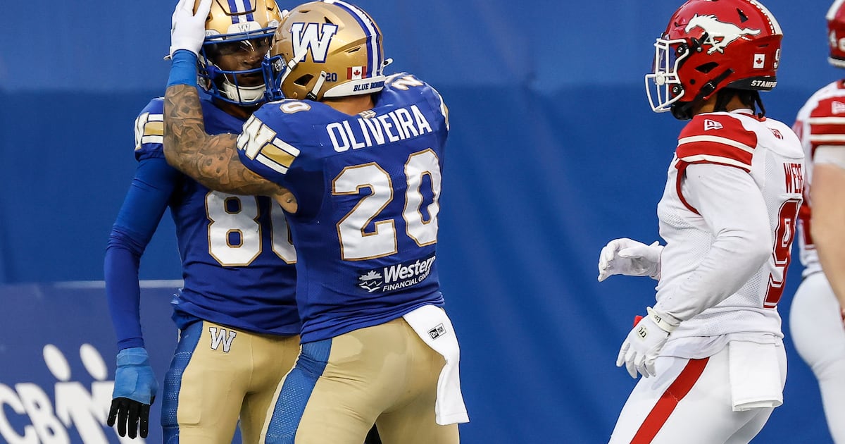 Winnipeg Blue Bombers help their playoff fortunes with win over Calgary Stampeders