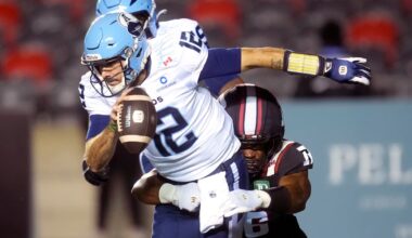 Toronto Argonauts’ Chad Kelly (knee) day-to-day; status for Eastern semifinal TBD