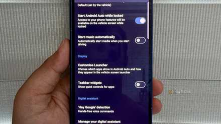 Android Auto settings in Samsung Galaxy Z Fold 6