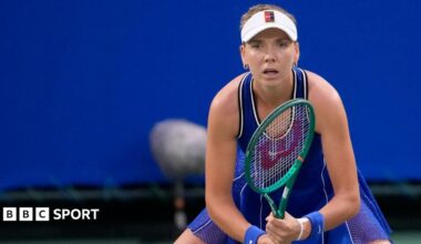 Katie Boulter playing at the Japan Open