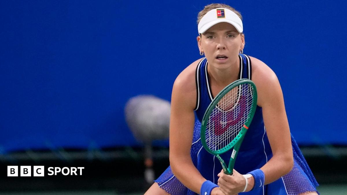 Katie Boulter playing at the Japan Open