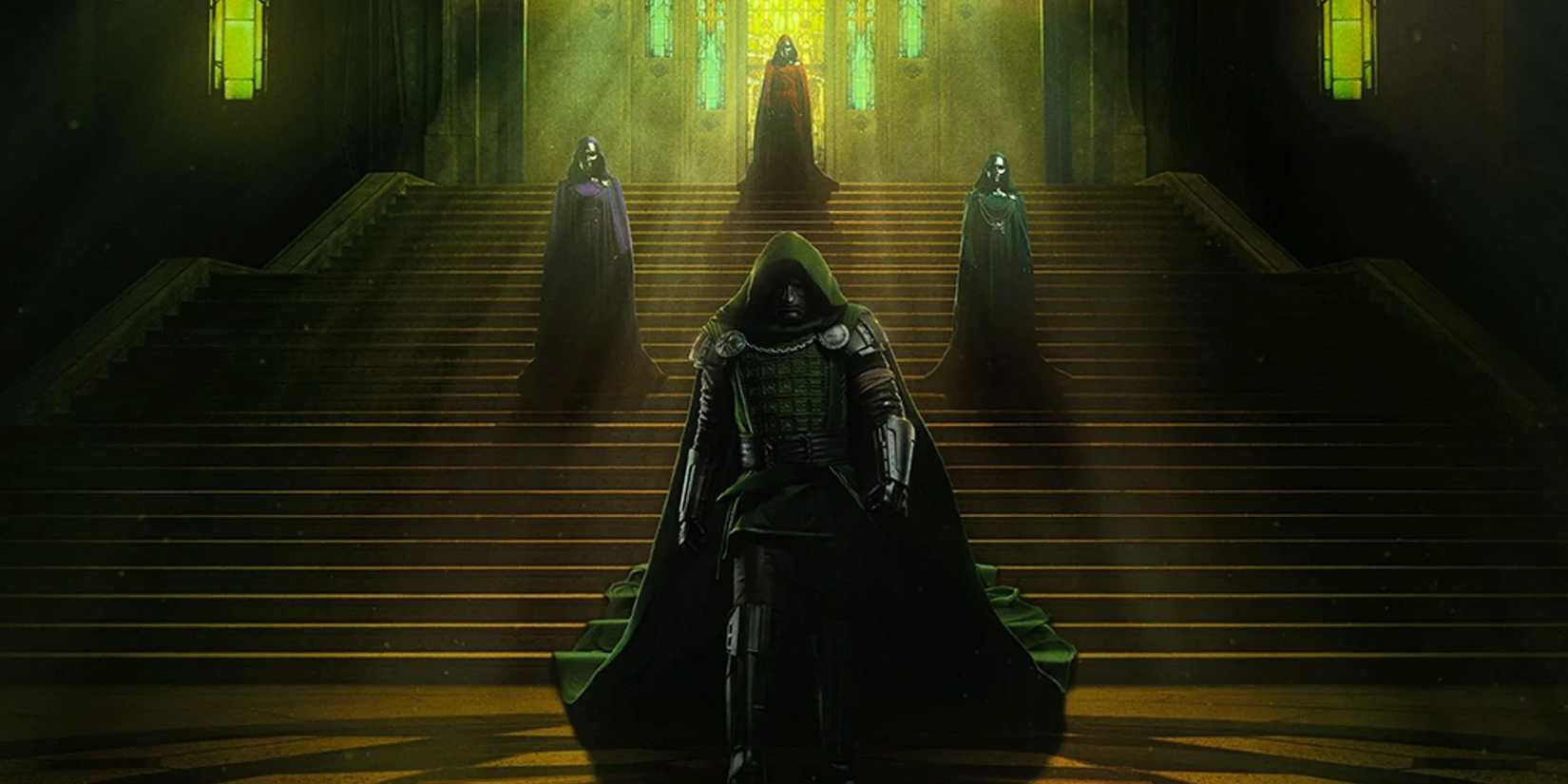 Doctor Doom with Latverian witches in Avengers Doomsday poster