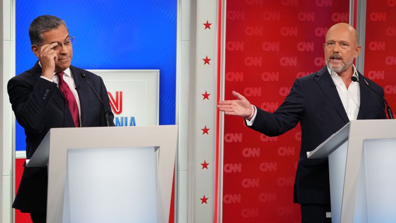 Becerra and Hilton clash over taxes, AI and immigration during the CNN California governor debate
