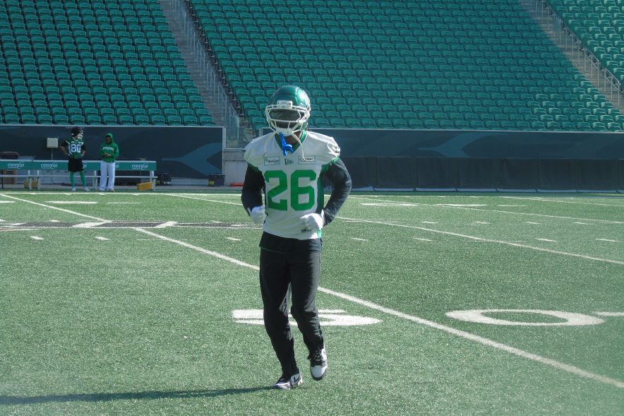 Saskatchewan Roughriders defensive back Tevaughn Campbell.