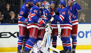 Shesterkin's goalie goal at Garden lights up social media