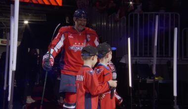 Ovechkin’s sons introduce Capitals captain before final home opener