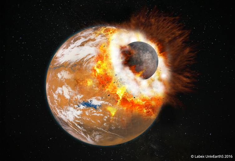 Giant impact on Mars