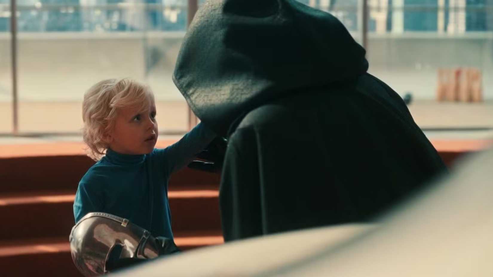 Franklin Richards and Doctor Doom in The Fantastic Four: First Steps