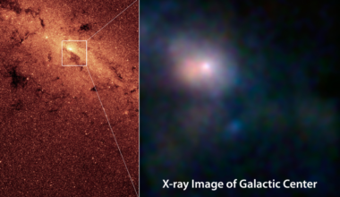 This image shows the Milky Way in infrared, and the galactic center in x-rays. New research based on JWST data shows how the gas near the supermassive black hole in the Milky Way's center is metal-enriched. It's probably because of supernovae explosions that synthesized the metals. Image Credit: By NASA - NASA, Public Domain, https://commons.wikimedia.org/w/index.php?curid=22554706