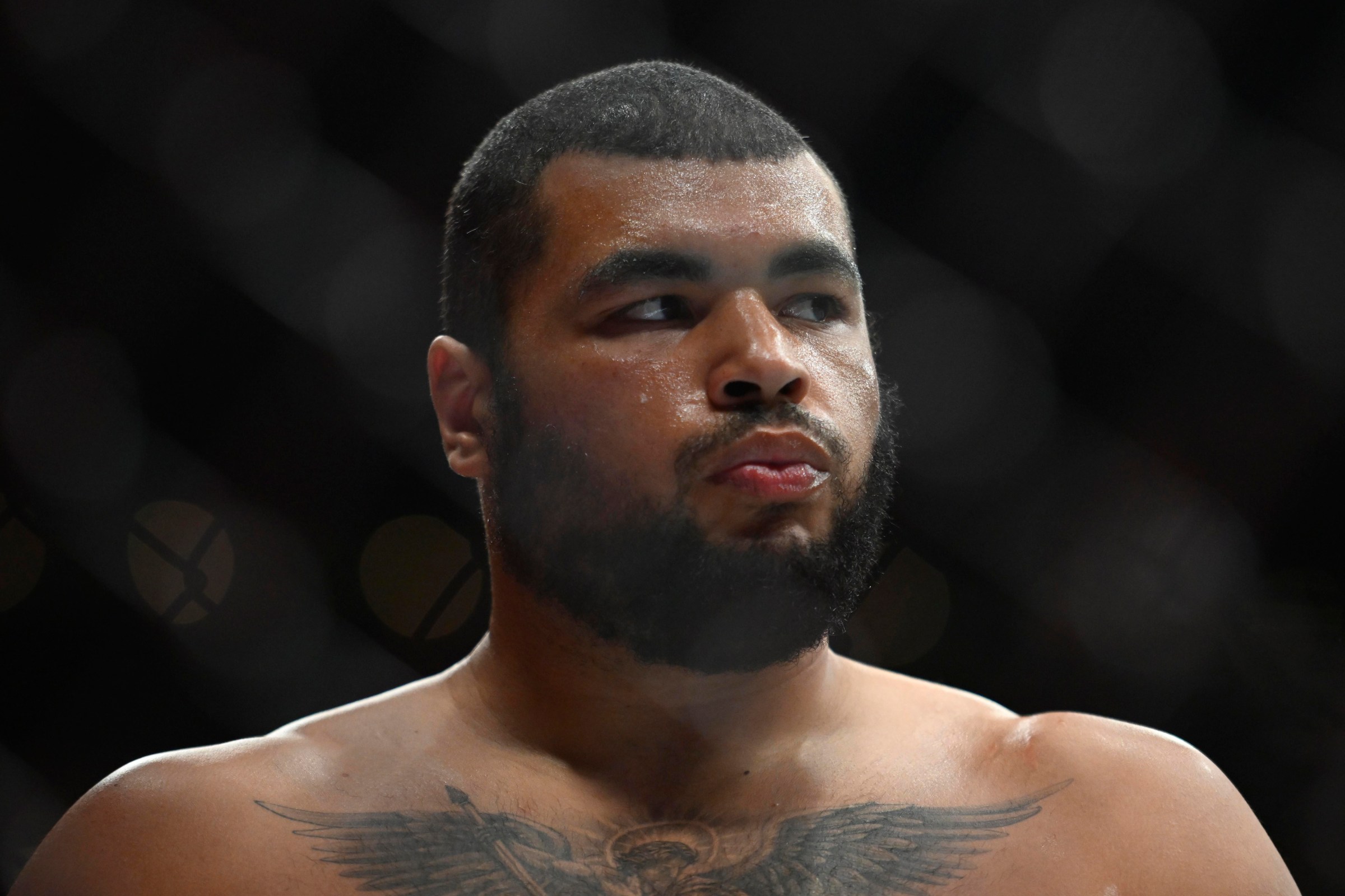 SALT LAKE CITY, UTAH - OCTOBER 03: Lucas Armand of the United States looks on prior to his heavyweight bout against Anthony Wint of the United States during UFC 332: Silva v Wang at Delta Center on October 03, 2026 in Salt Lake City, Utah. (Photo by Alex Goodlett/Getty Images)