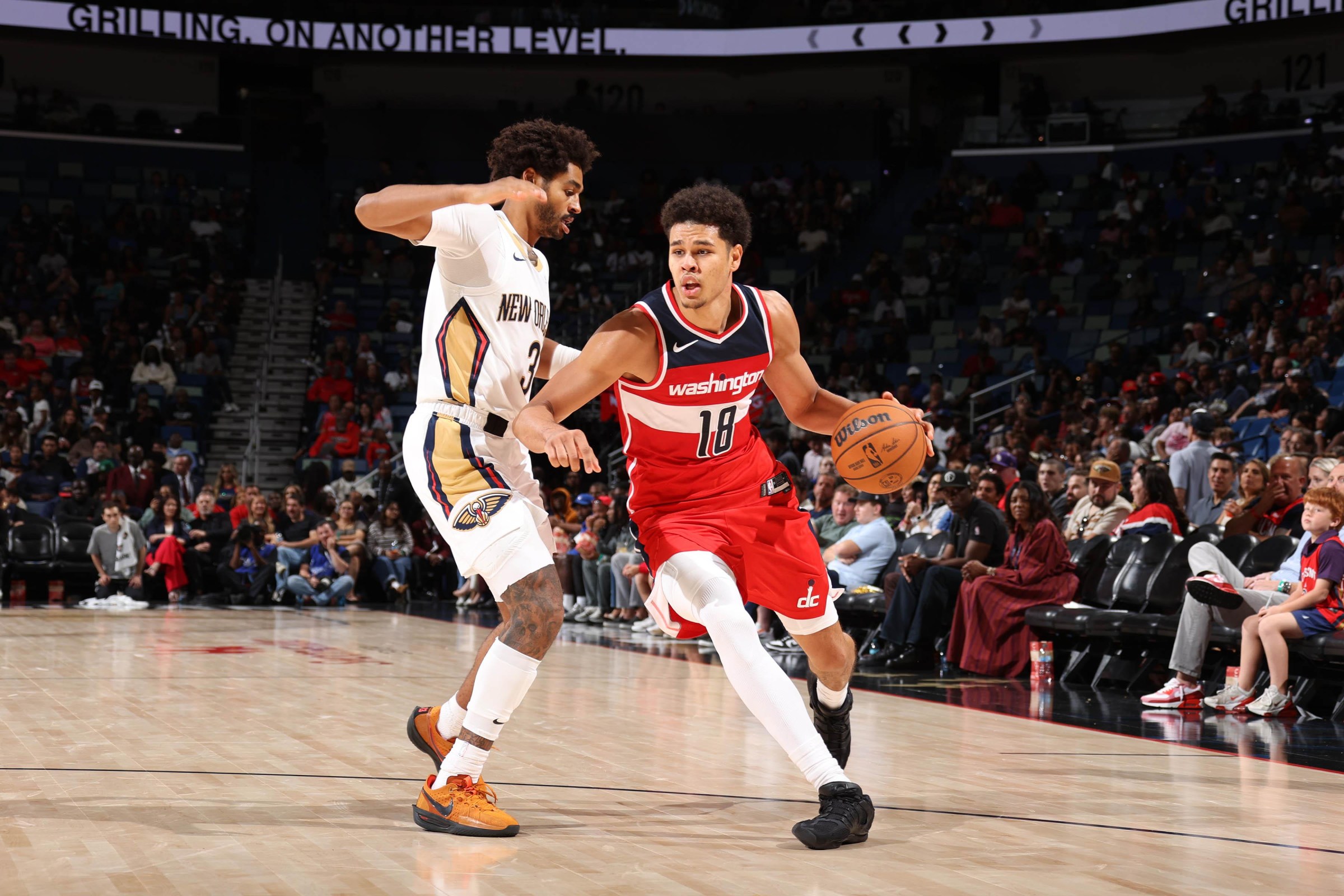 Kyshawn George capped a strong preseason by scoring 14 points on 5-7 shooting against the New Orleans Pelicans.