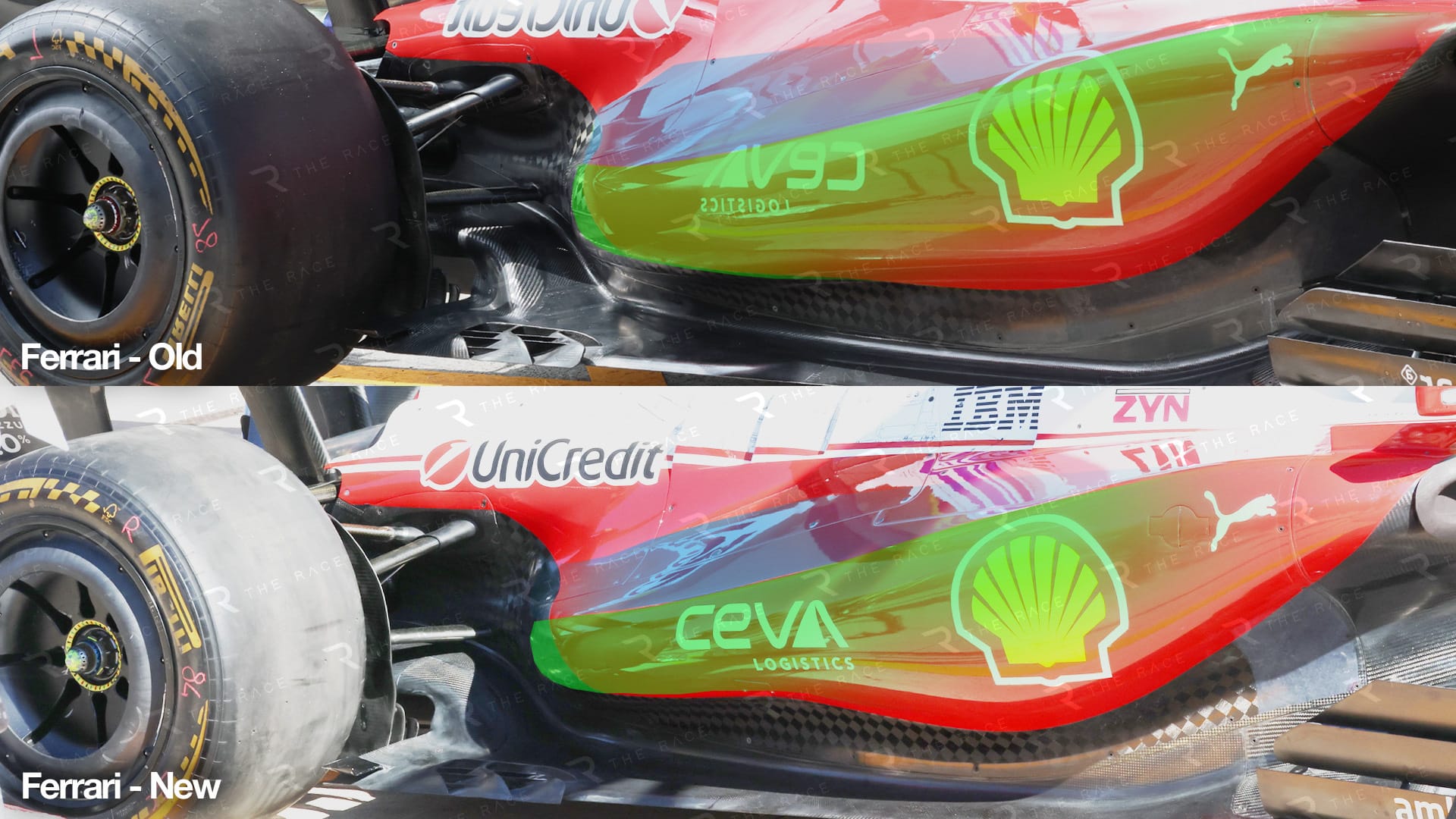 Ferrari F1 comparison