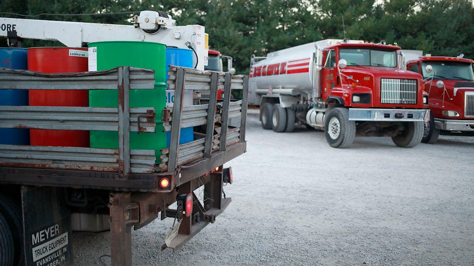 Home heating oil delivery trucks