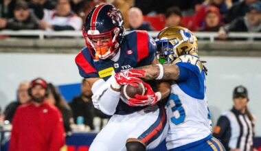 CFL: Blue Bombers 10, Alouettes 37 – TSN
