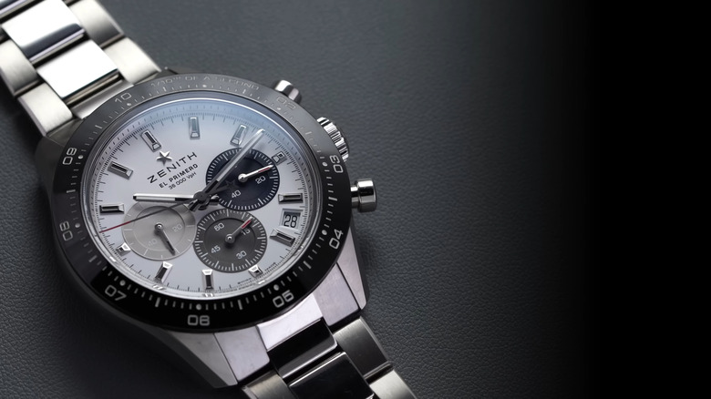 Closeup of a Swiss smartwatch