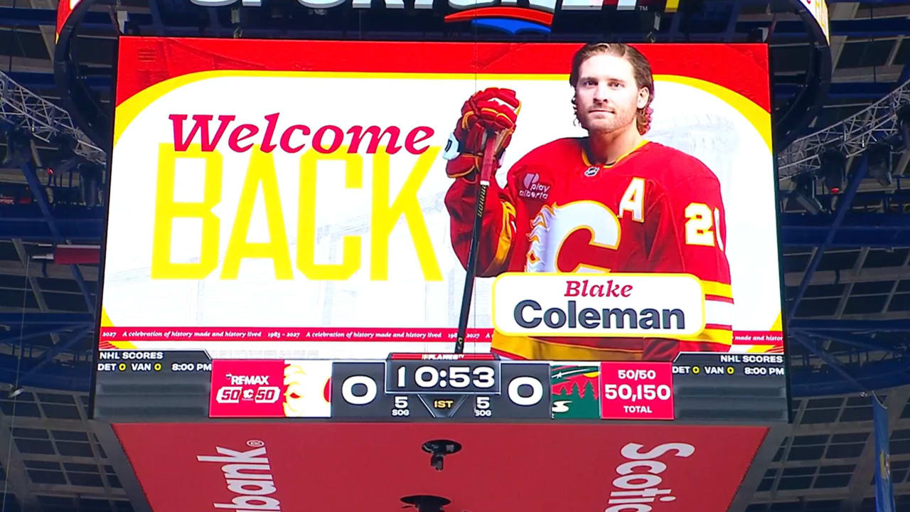 Coleman receives warm welcome back to Calgary