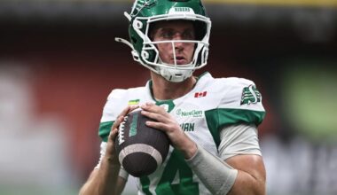 Roughriders to start Jack Coan at quarterback in regular season finale against Edmonton