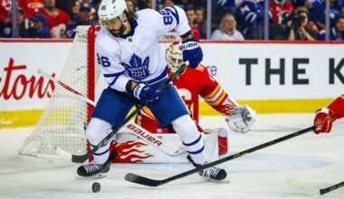 Game Review: A sobering night in Calgary sees Leafs’ streak snapped, Marchenko hurt