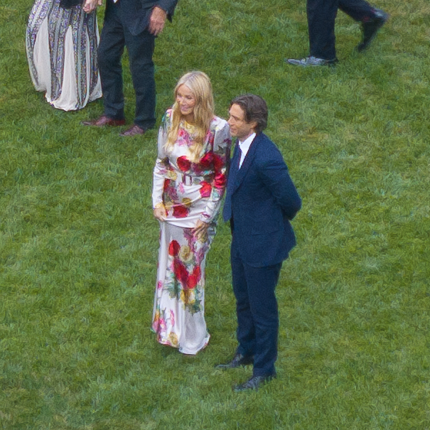 Gwyneth Paltrow and Rob Lowe attend Matthew Lowe's wedding to Emily Markus in Santa Barbara, California.