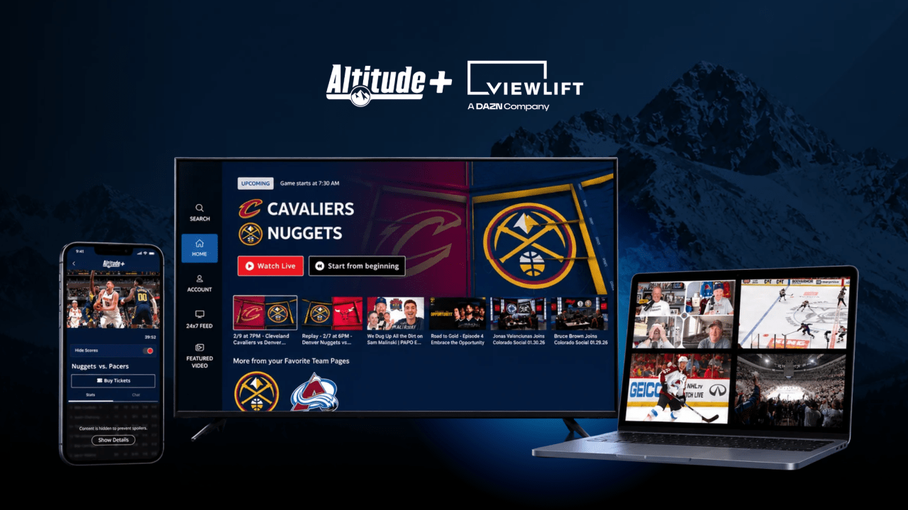 Altitude+ and ViewLift Announce Record Season Growth and Platform Upgrades as NHL and NBA Seasons Get Underway