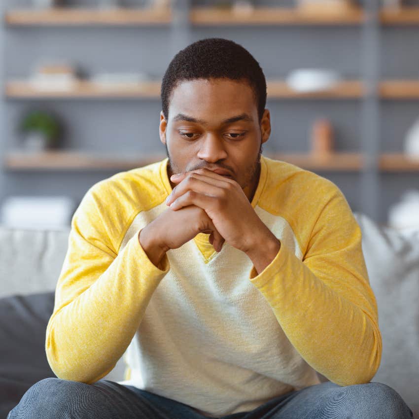 millennial man thinking about mental illness