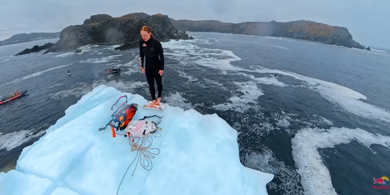 Molly Carlson's Daring Red Bull Iceberg Backflip Released in Video