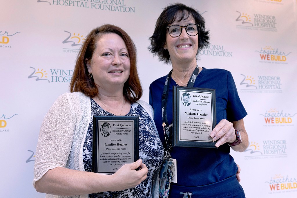 Two oncology nurses honoured for contribution to health care