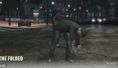 A screenshot from "Tenderloin Night Shift" depicting a zombie named "The Folded."