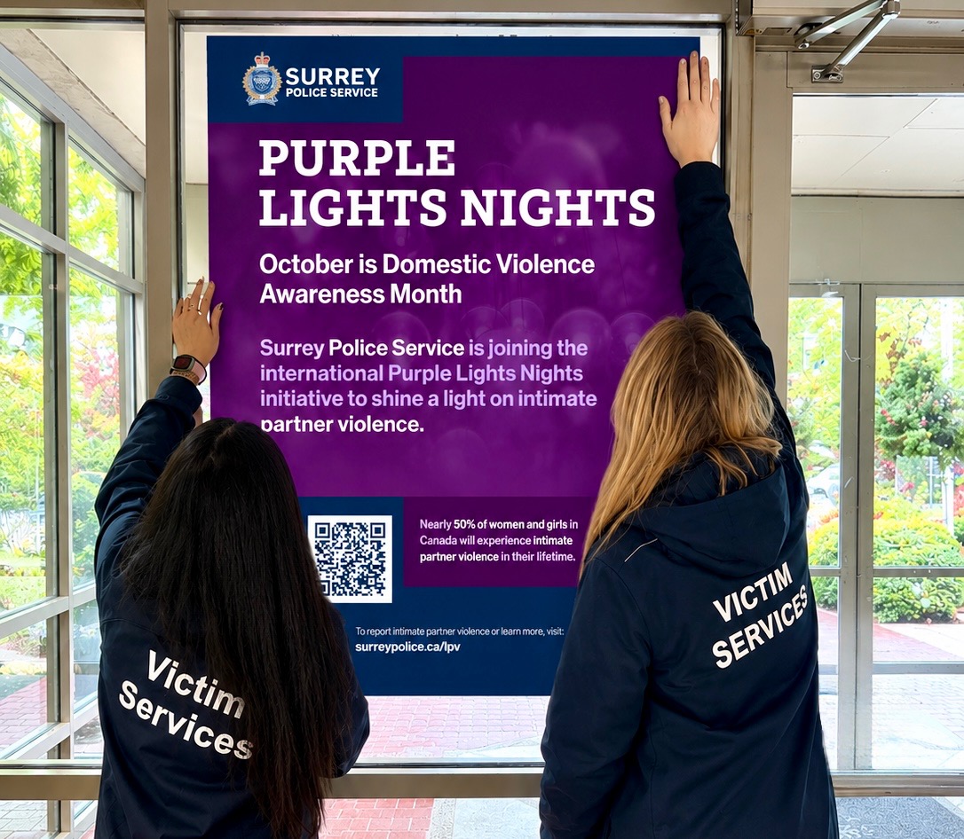 Surrey ‘shines purple’ as community joins in solidarity for Purple Light Nights campaign