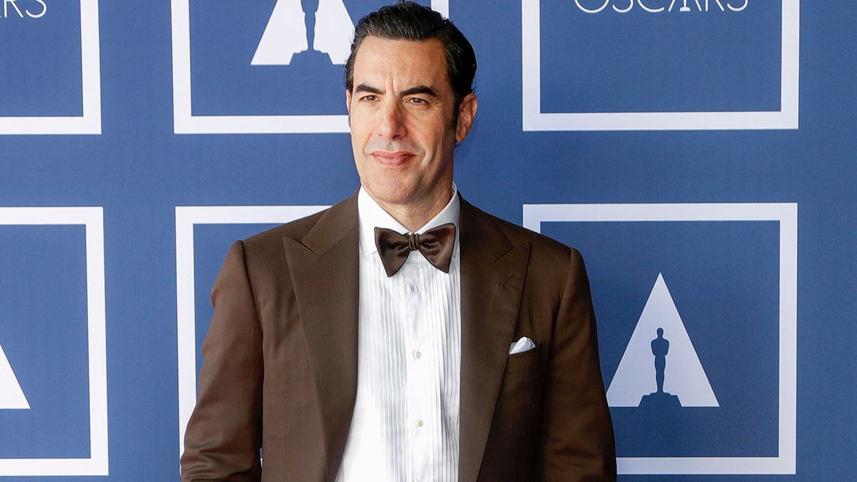 Sacha Baron Cohen at a screening of the Oscars in Los Angeles in April 2021.