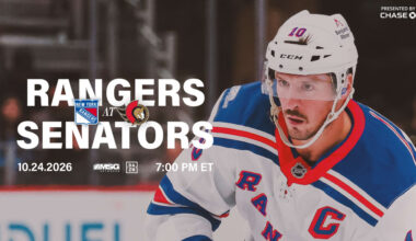 Rangers at Ottawa Senators: Pregame Notes