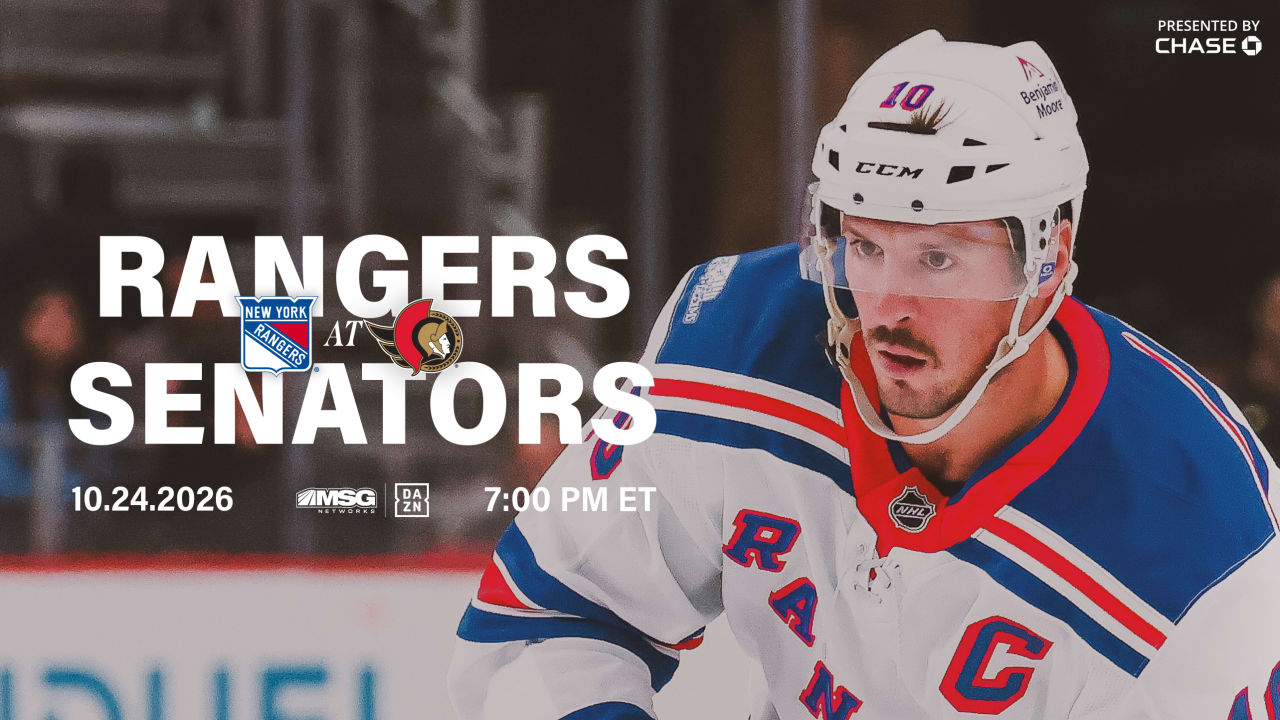 Rangers at Ottawa Senators: Pregame Notes
