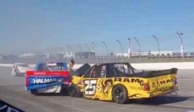 Tony Stewart: violent Talladega Truck wreck "knocked the wind out of me"