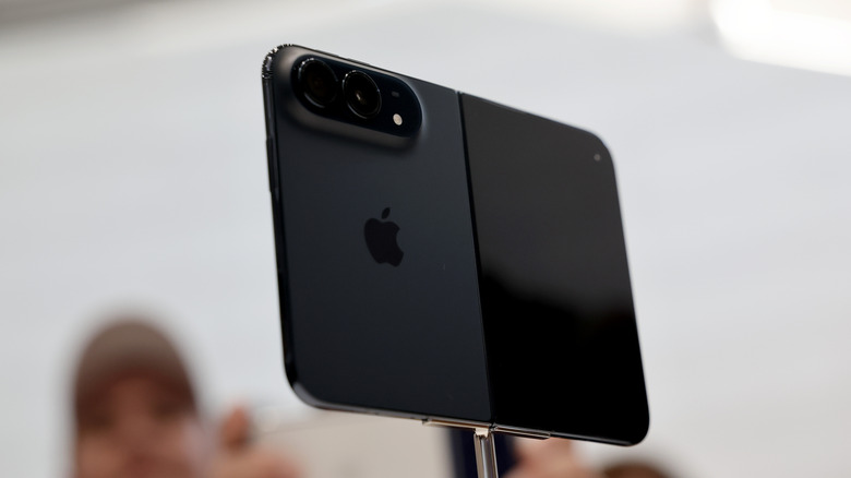 The back and outer screen of an iPhone Duo.
