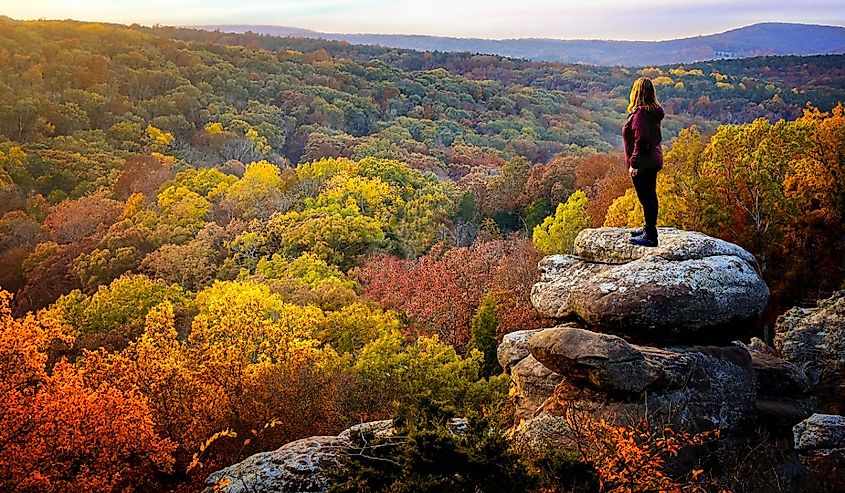 Garden of the Gods in the Shawnee National Forest, Illinois.