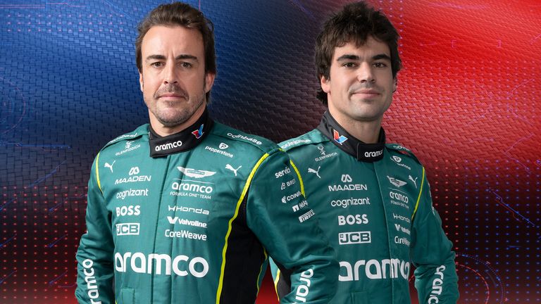 Aston Martin's Fernando Alonso and Lance Stroll