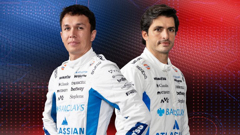Williams' Alex Albon and Carlos Sainz