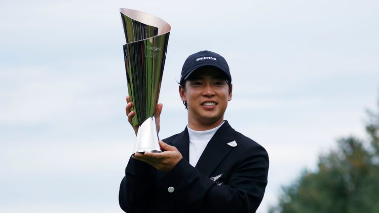 Katsuragawa celebrates his second DP World Tour title