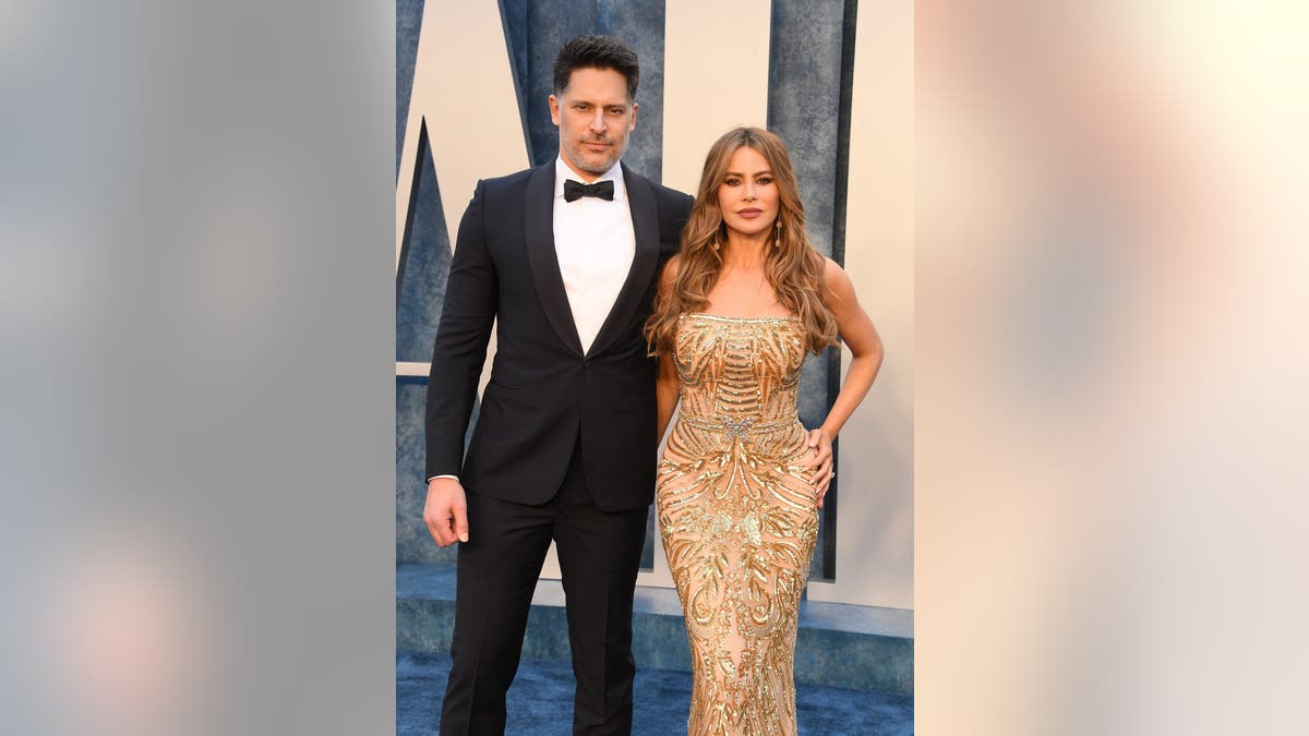 Sofía Vergara and Joe Manganiello arrive at the Vanity Fair Oscar Party in Beverly Hills.