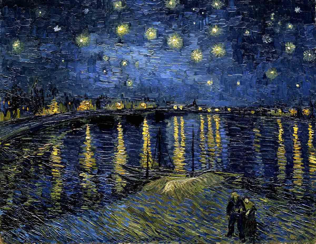 starry night rhone vincent van gogh