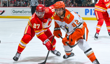Poehling has two points, Ducks hang on to keep Flames winless
