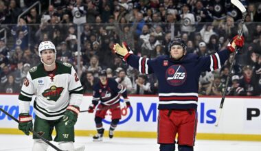 Perfetti scores twice as Jets soar past Wild 5-2
